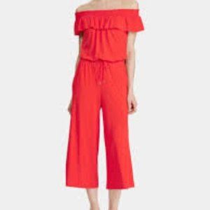 Ralph Lauren Off the Shoulder Red Jumpsuit